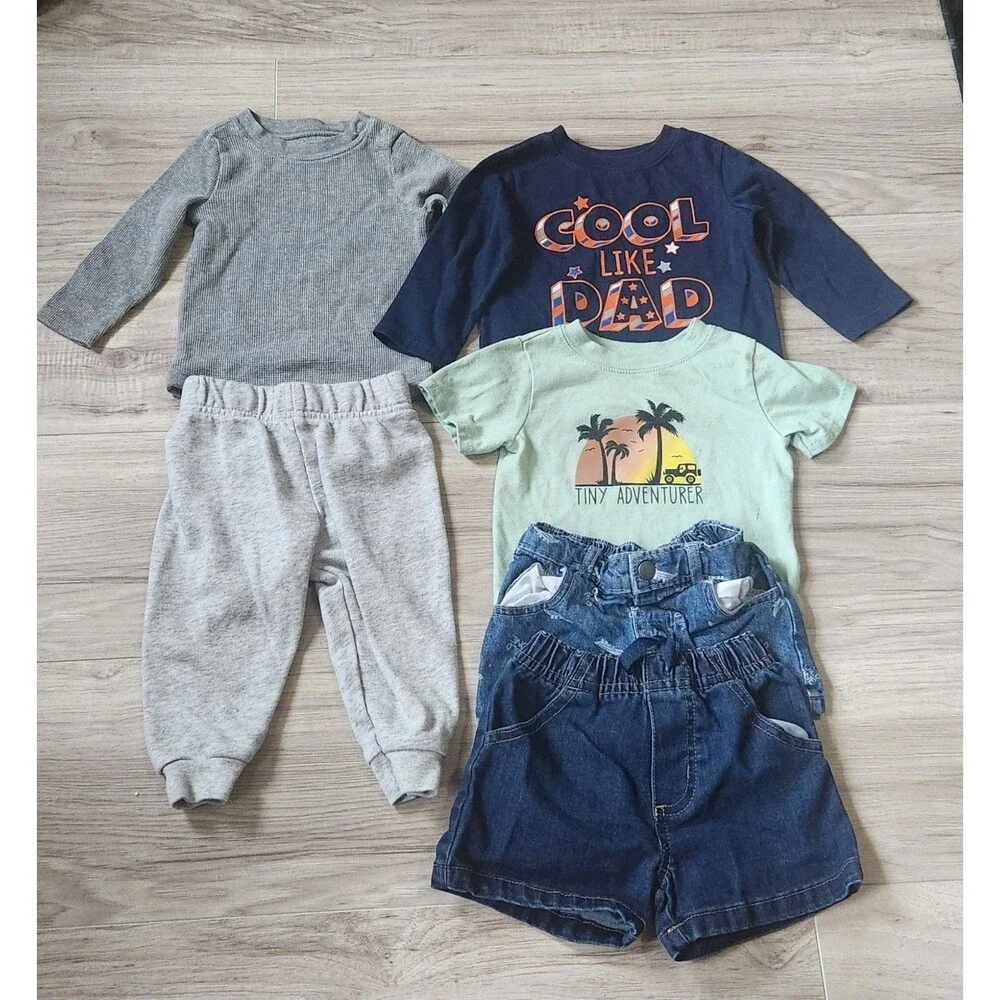 Garanimals Baby 6-9M 3-6M 12M‎ 5pc Outfit Set Bodysuit Pants Shorts